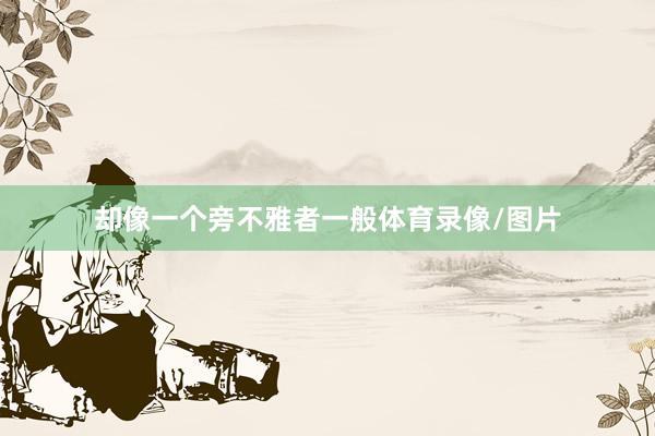 却像一个旁不雅者一般体育录像/图片