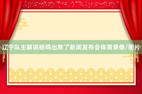 辽宁队主解说杨鸣出席了新闻发布会体育录像/图片